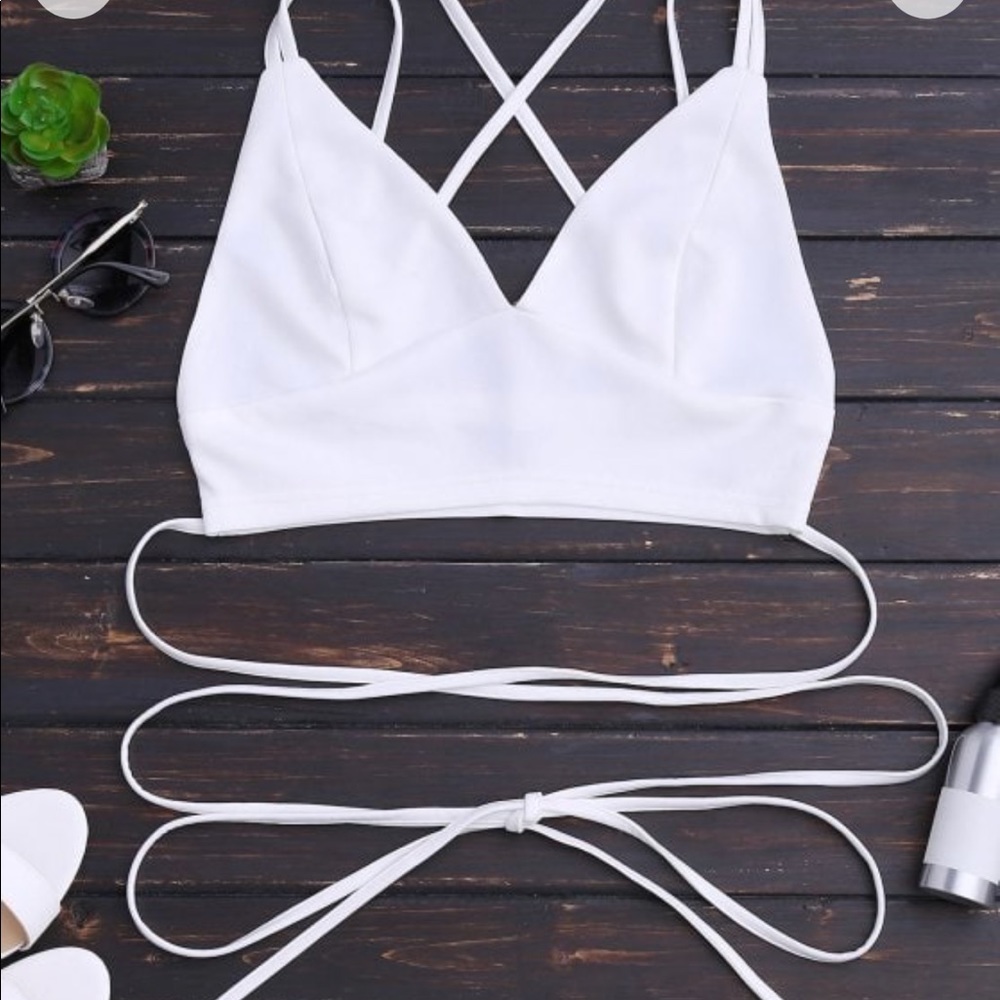 White crop top